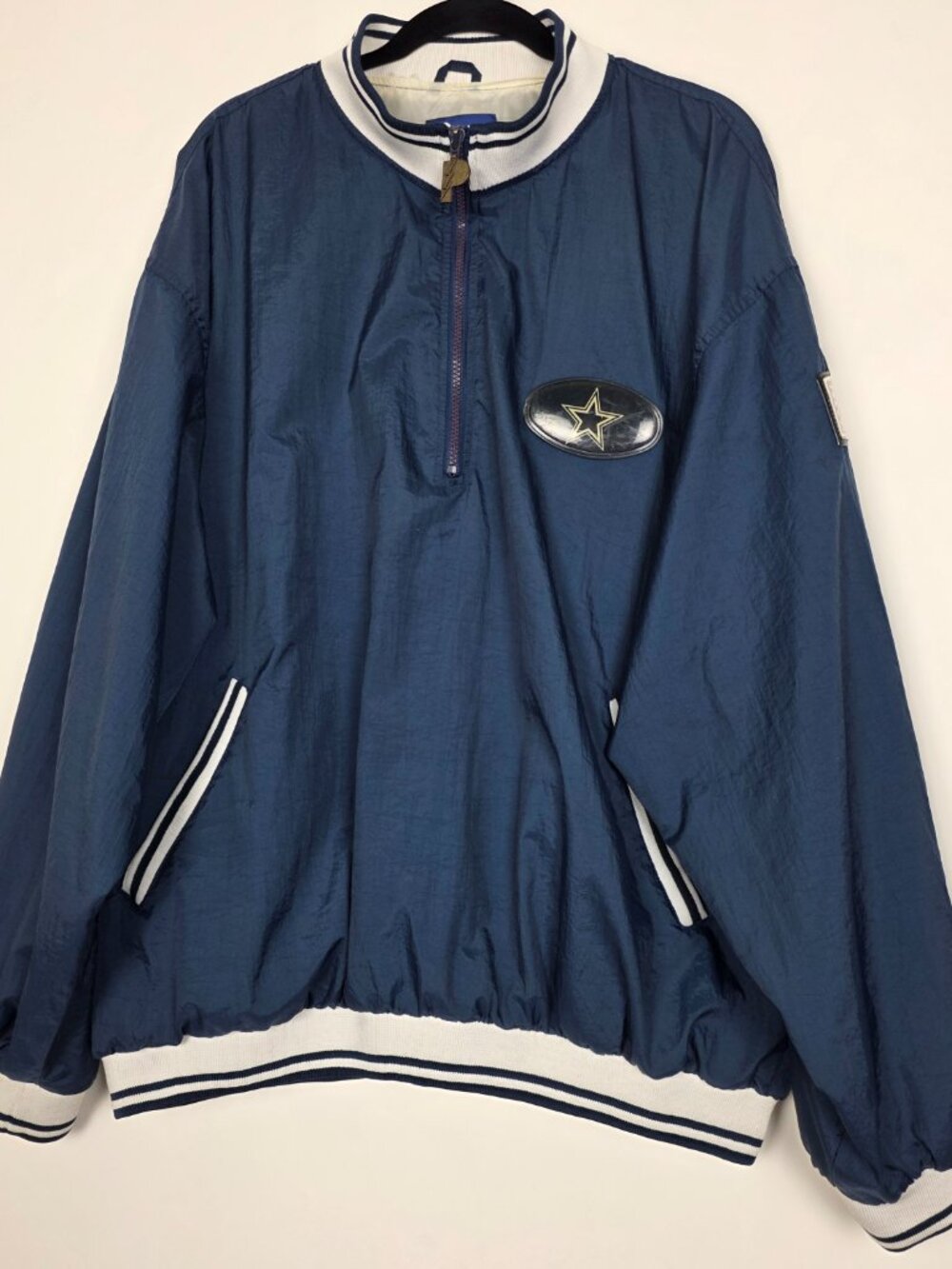 Vintage Pro Player NFL Dallas Cowboys Football Men XL 1/2 Zip Windbreaker Jacket